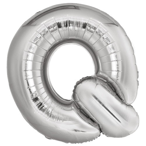 letterballon Q folie 96 cm zilver