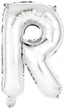 letterballon R folie 40 cm zilver