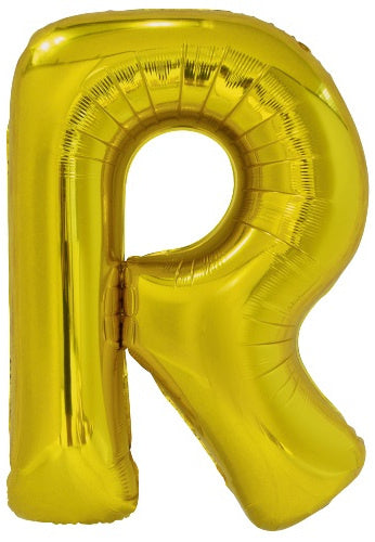 letterballon R folie 86 cm goud