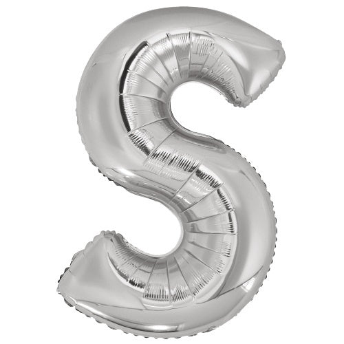 letterballon S folie 114 cm zilver
