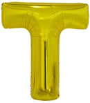 letterballon T folie 86 cm goud