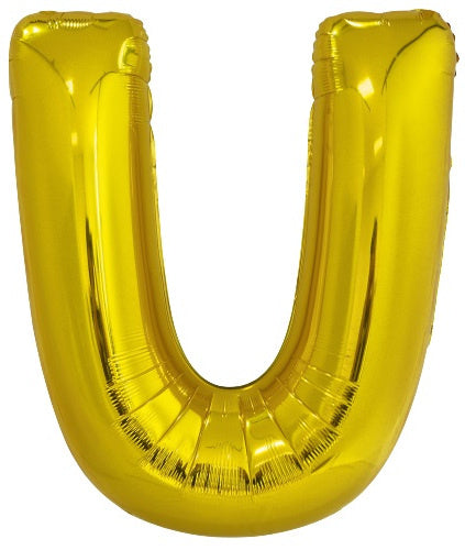 letterballon U folie 86 cm goud