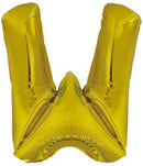 letterballon W folie 86 cm goud