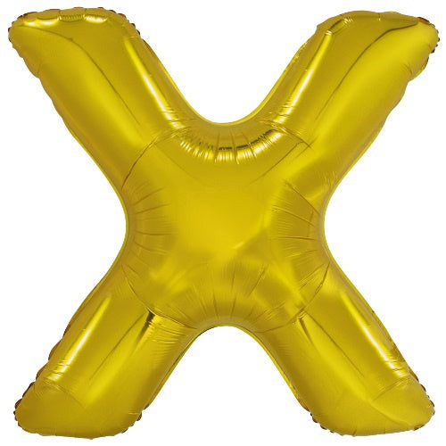 letterballon X folie 96 cm goud