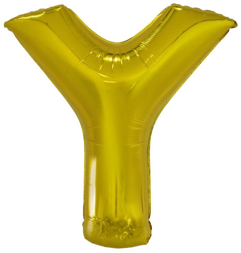 letterballon Y folie 86 cm goud