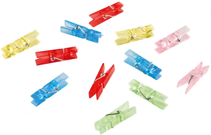 mini-wasknijpers metallic 3,4 cm 20 stuks