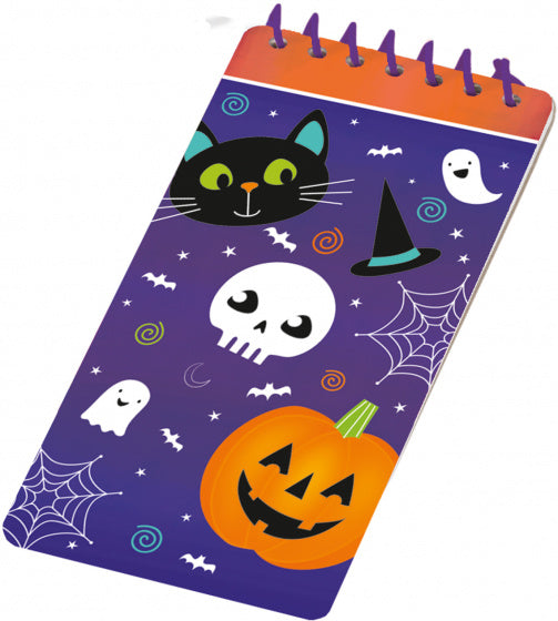 notitieboekje spooky junior 5 x 10 cm papier paars/oranje