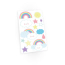plaktattoos Rainbow & Cloud papier 14 stuks