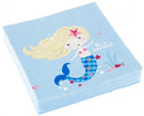 servetten zeemeermin 33 x 33 cm papier blauw 20 stuks