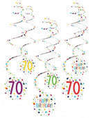 spiraalslingers 70 Confetti Birthday 61 cm papier 6 stuks
