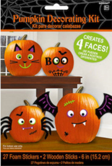 stickers Halloween 15,2 cm foam zwart/oranje 29-delig