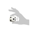 stressballen voetbal 4,5 cm polyester wit/zwart
