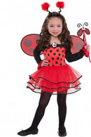 verkleedjurk lieveheersbeestje rood/zwart maat 104