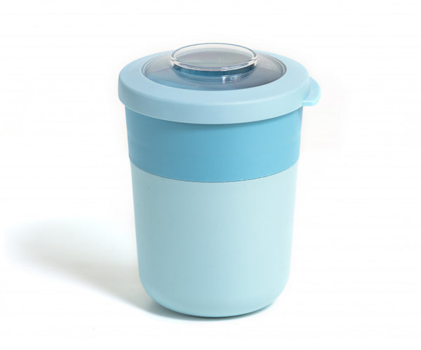 lunchpot 10,5 x 14,2 cm blauw 3-delig