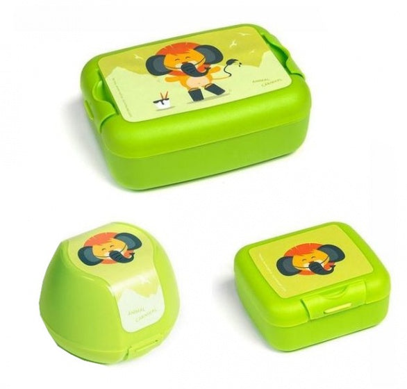 lunchset Animal Carnival junior groen 3-delig