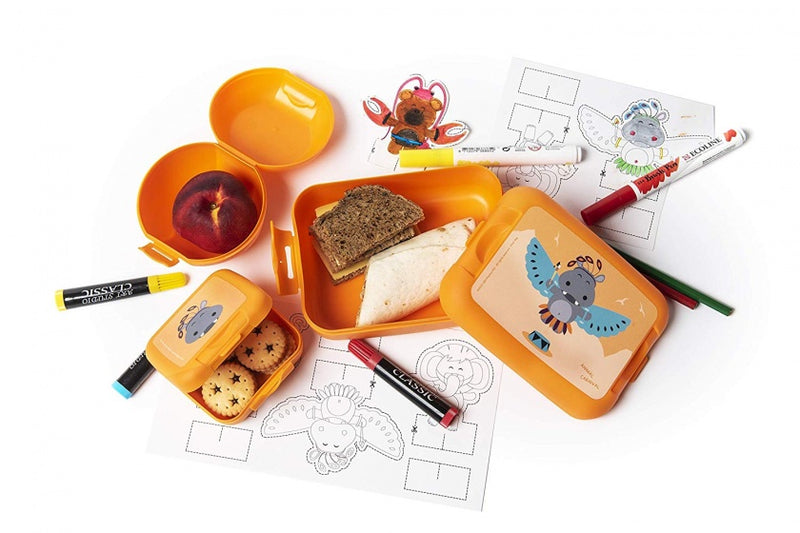 lunchset Animal Carnival junior oranje 3-delig