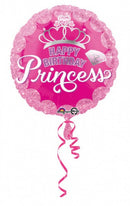 Folie Ballon Happy Birthday Princess 43 cm