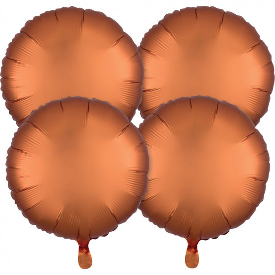 folieballonnen 43 cm oranje 4 stuks