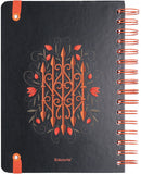 notitieboek hardcover A5 14,8 x 21 cm zwart/rood