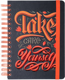 notitieboek hardcover A5 14,8 x 21 cm zwart/rood