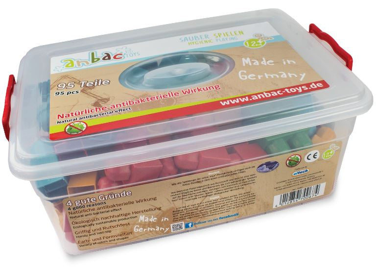 bouwblokken antibacteriëel hout 95-delig