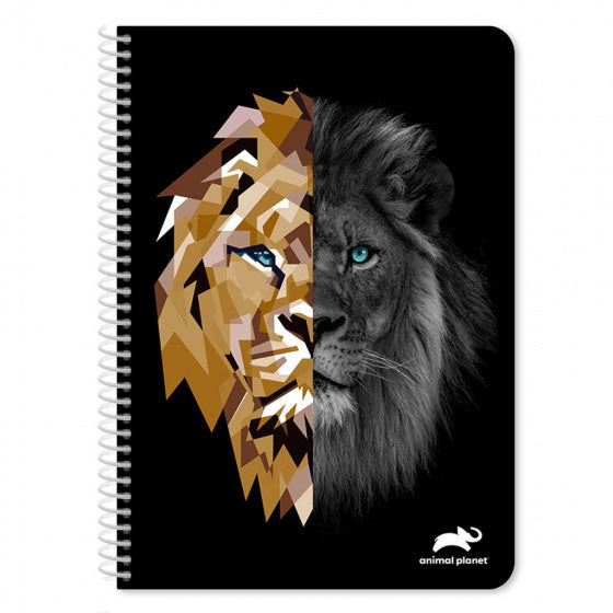 notitieboek Spiral leeuw junior A4 90 pagina's