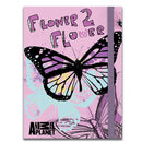 notitieboek Vlinder 10 x 13,5 cm papier paars