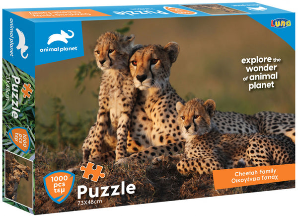 puzzel Animal Planet Cheetah 73x48 cm karton 1000 stukjes