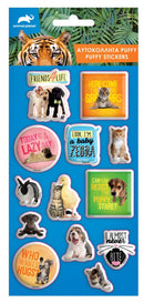 stickervel Puffy junior 22 x 10 cm vinyl 13-delig
