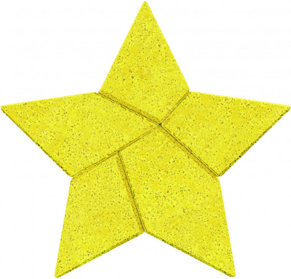 breinbreker puzzel Ster 7,5 cm steen geel 5-delig