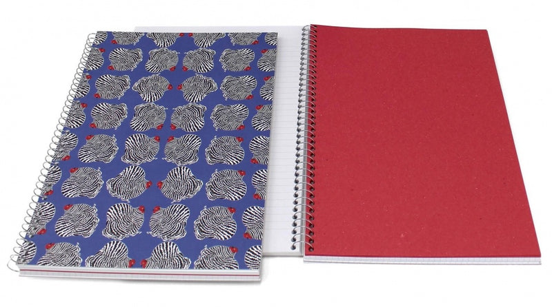 notitieboek ringband A4 kippen blauw