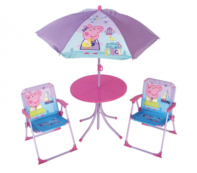 campingset Peppa Pig junior staal/polyester roze 4-delig