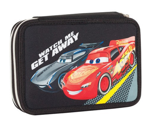 etui Cars 18 x 15 x 4 cm textiel zwart 27-delig