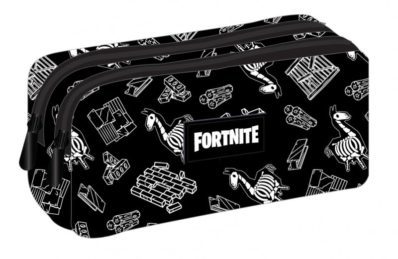 etui Fortnite junior 21 x 6 x 9 cm textiel zwart/wit