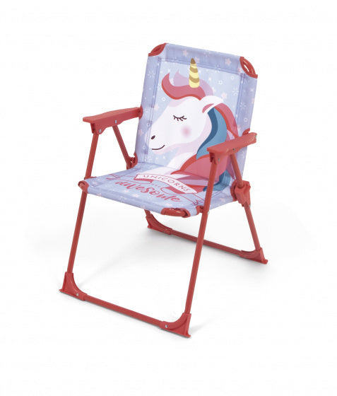 klapstoel Unicorn junior 53 cm polyester roze/blauw