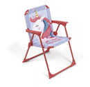 klapstoel Unicorn junior 53 cm polyester roze/blauw