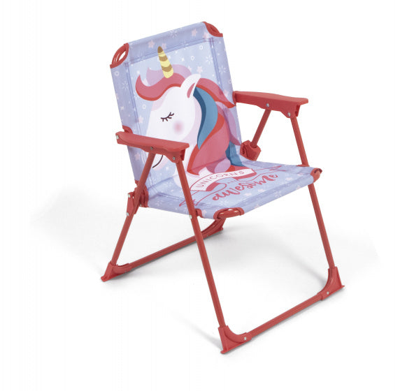 klapstoel Unicorn junior 53 cm polyester roze/blauw
