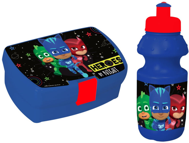 lunchset PJ Masks 350 ml blauw/rood 2-delig