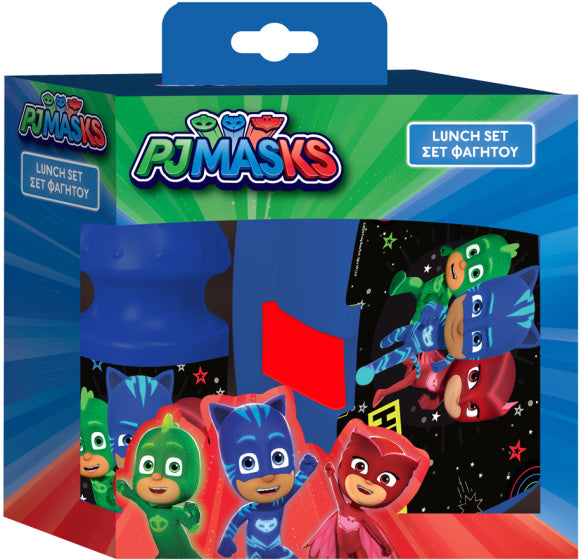 lunchset PJ Masks 350 ml blauw/rood 2-delig