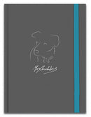 notitieboek A5 20 x 14 cm karton zwart/blauw