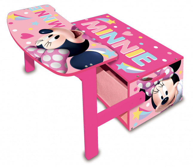 opbergbank Minnie Mouse 60 x 47 x 56 cm hout roze 3-delig