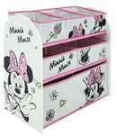 opbergrek Minnie Mouse 62 x 30 cm hout wit/roze 7-delig