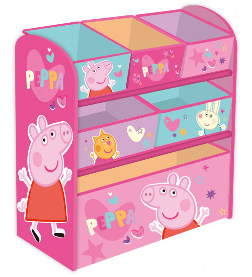 organizer Peppa Pig 62 x 60 cm hout roze 7-delig