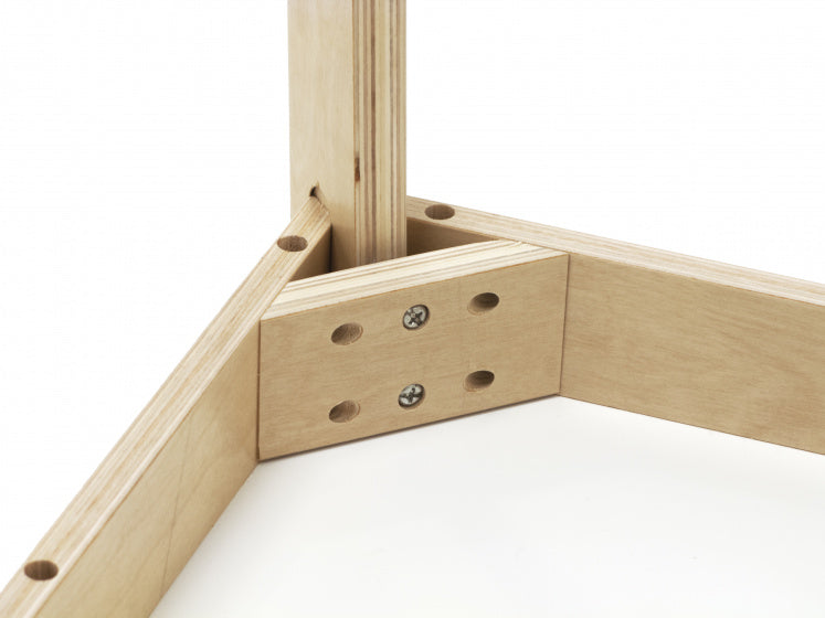 tafelset junior 60 x 48 cm hout wit/beige 3-delig