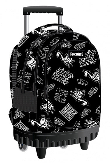 trolley-rugzak Fortnite 30 liter polyester zwart/wit