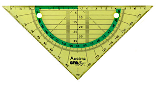 geodriehoek Geo Flex flexibel 16 cm groen