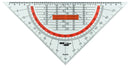 geodriehoek met greep Geo College 25 cm transparant