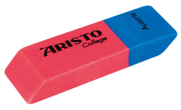 gum Geo College junior rubber rood/blauw 2 stuks