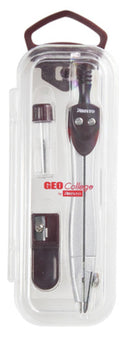 passer Geo College 11,5 cm staal zilver/zwart 3-delig