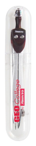 passer Geo College 11,5 cm staal zilver/zwart